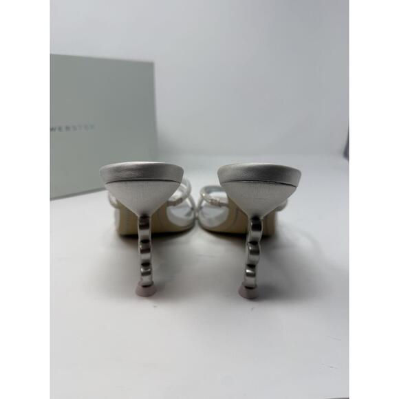 Sophia Webster Women's Aphrodite Mid Heel Mules Silver US 5.5 RTL: $625.00 - Picture 5 of 7